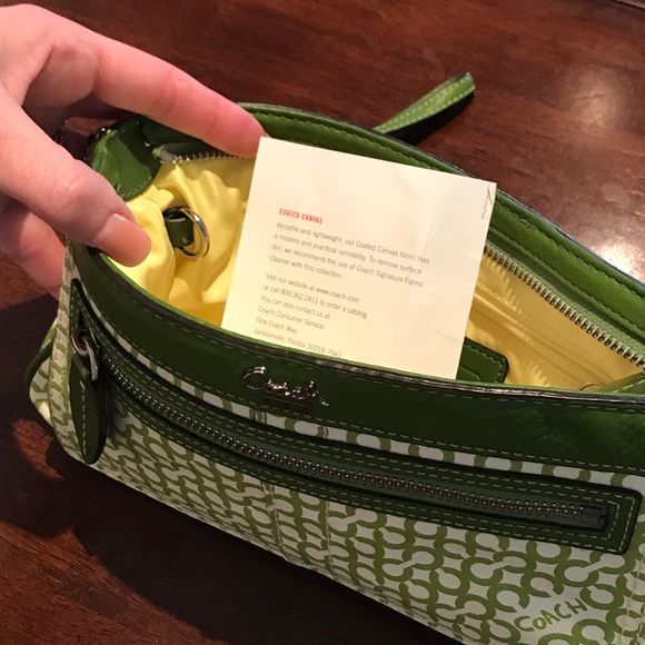 A Green Coach Wristlet - Picture 5 of 8